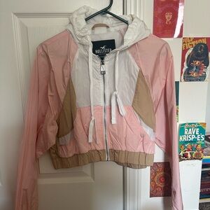 Hollister Women's Pink and Tan Jacket